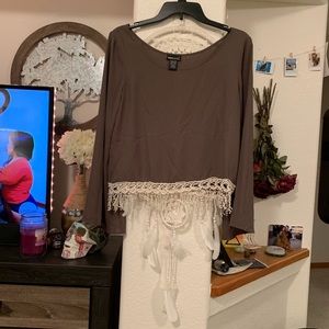 Bell sleeve crop top